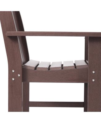 5-Piece HDPE Outdoor Patio Chair and Round Table Dining Set