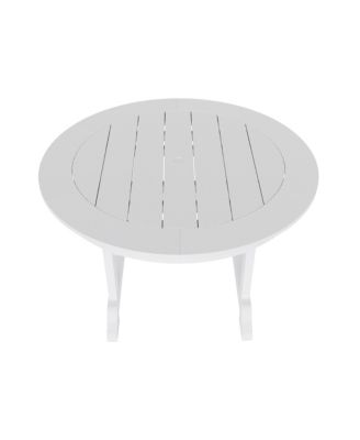 5-Piece HDPE Outdoor Patio Chair and Round Table Dining Set