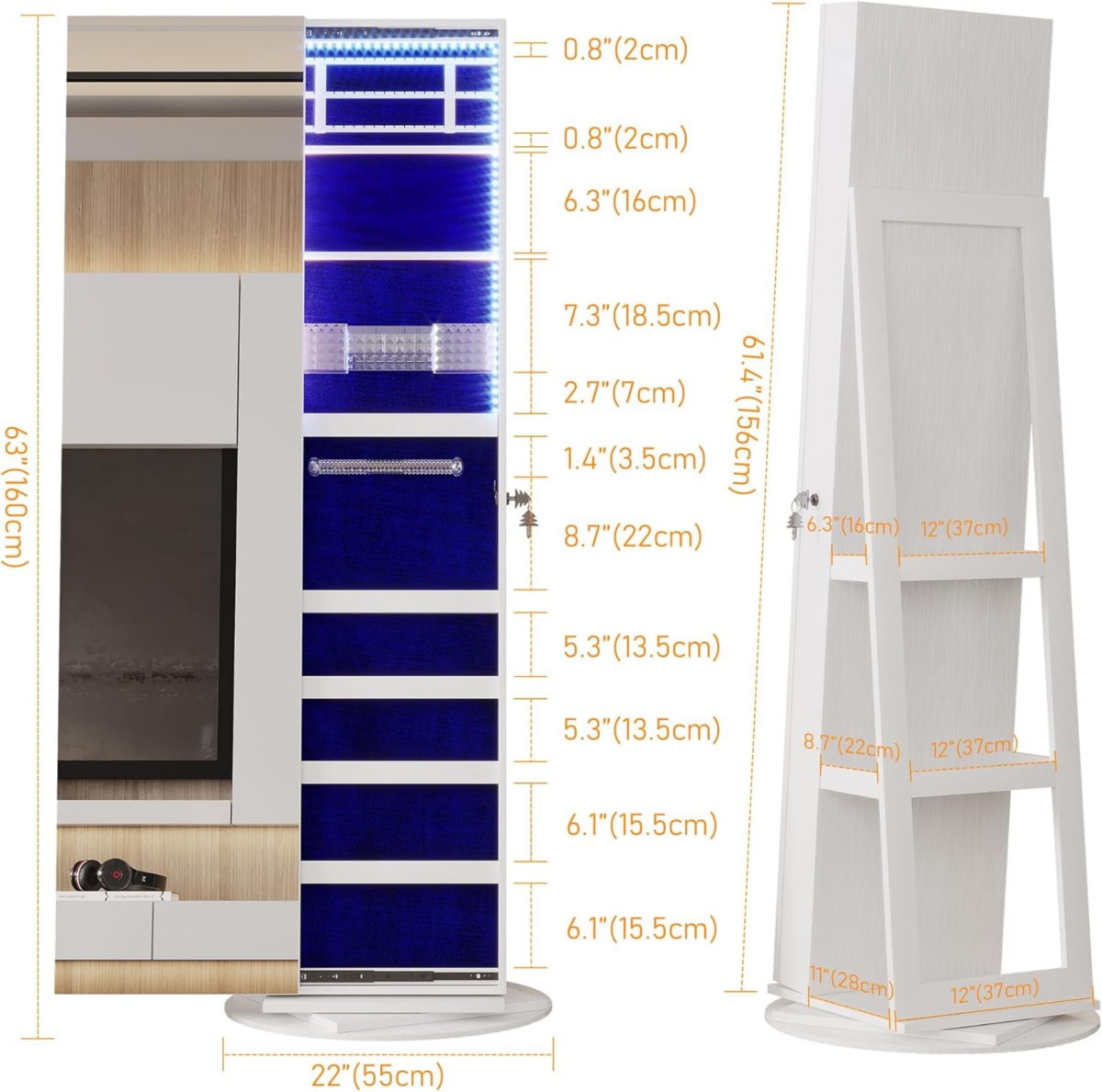 Vlsrka Color Block Full Length Mirror