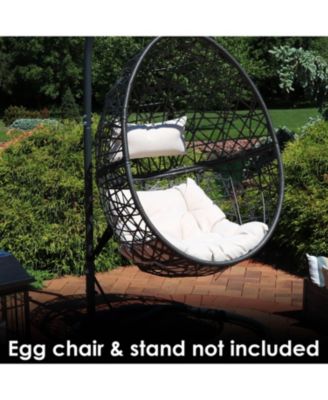 Outdoor Replacement Caroline Hanging Egg Chair Cushion and Headrest Pillow Set - 2pc