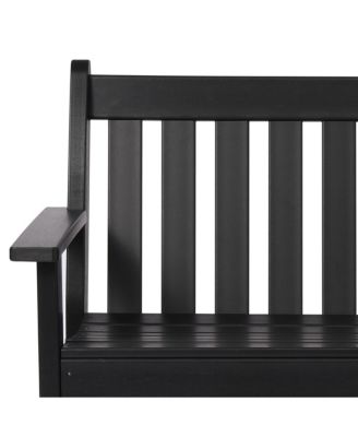 Outdoor 2-Person All-Weather HDPE Front Porch Garden Bench