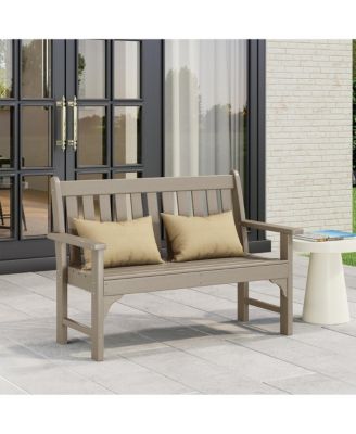 Outdoor 2-Person All-Weather HDPE Front Porch Garden Bench