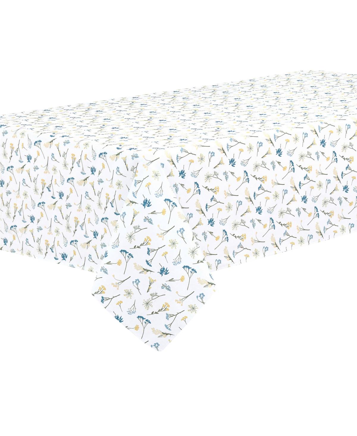 Lenox Wildflowers All-over Tablecloth, 60" X 120" In Blue,white