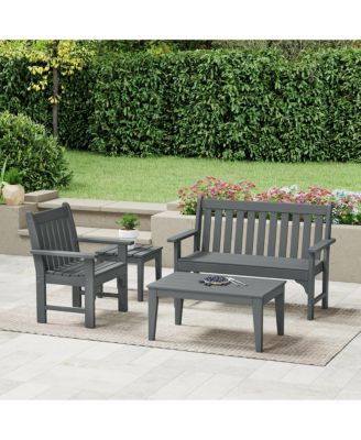 4-Piece HDPE Outdoor Patio Furniture Couch Set