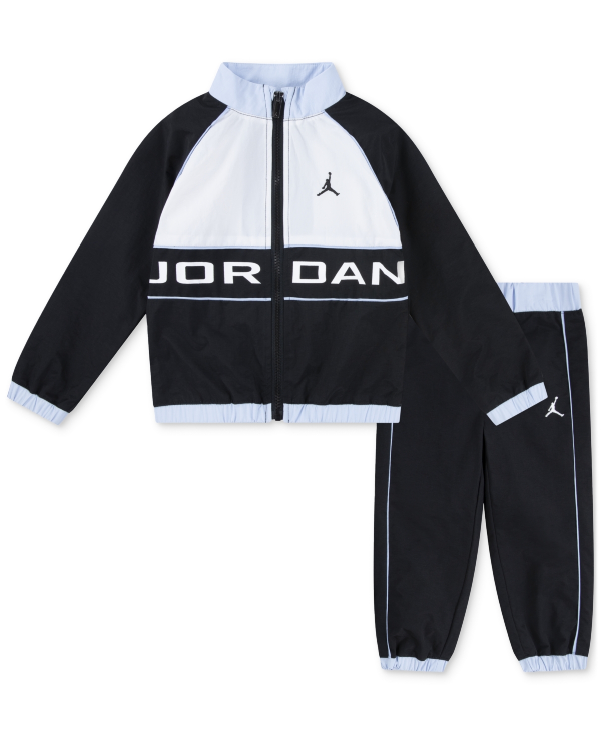 Jordan Baby Windbreaker Jacket & Pants, 2 Piece Set In Black