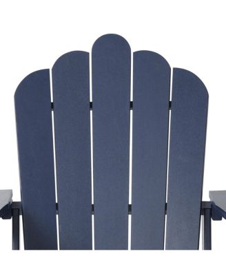 Outdoor Patio HDPE Adirondack Chairs With Cup Holders (Set of 8)