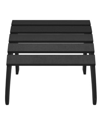 12-Piece HDPE Outdoor Patio Furniture Adirondack Chair Conversation Table Set