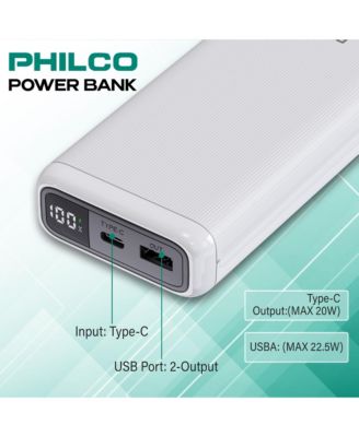 Power Bank 20000mAh, PD 22.5W Fast Charger, Portable External Battery Pack with USB-C & USB-A Outputs