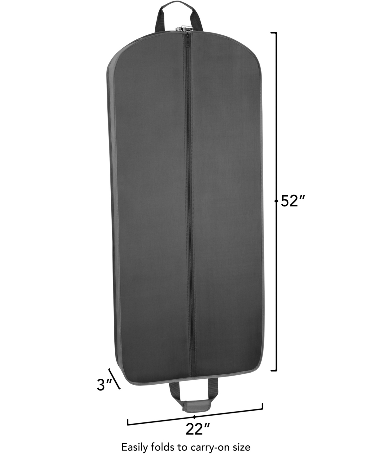 Wallybags 52" Deluxe Travel Garment Bag In Graphite