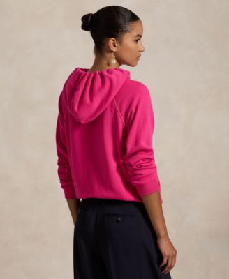 Women's Shrunken Fit Fleece Hoodie Sweatshirt