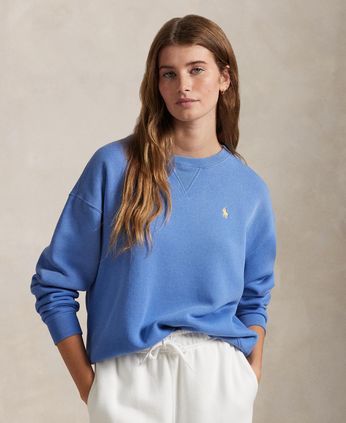 POLO RALPH LAUREN WOMEN'S FLEECE CREWNECK SWEATSHIRT 