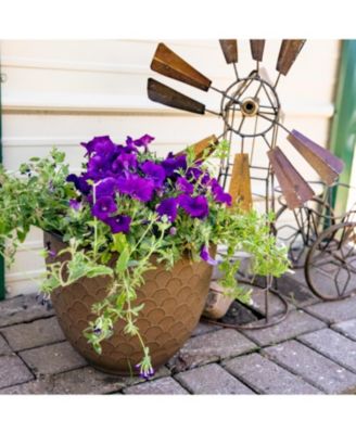 Dinah Metal Indoor or Outdoor Planter with Drainage Hole - 12.5 in