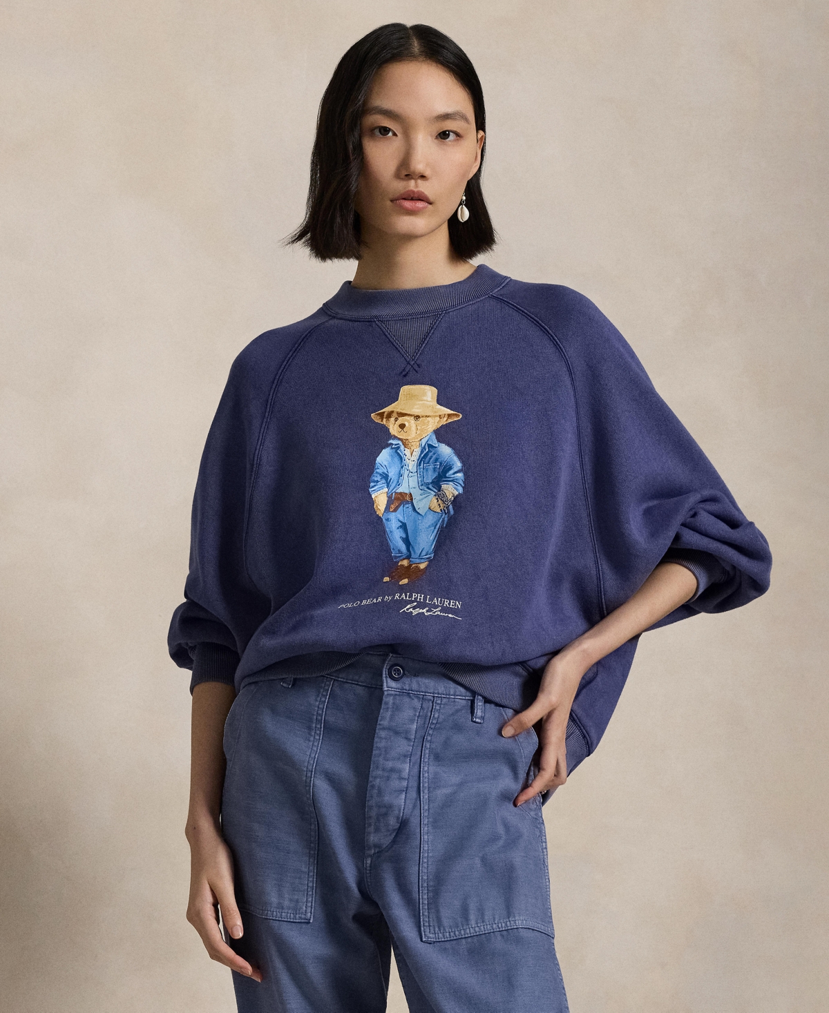 Polo Ralph Lauren Sweatshirt En Coton In Dark Cobalt