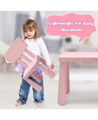 Kids 3 Pieces Multi Activity Play Dining Study Table and Chair Set
