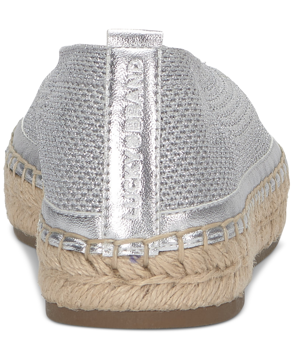 Shop Lucky Brand Women's Orena Knit Espadrille Flats In Silver Knit