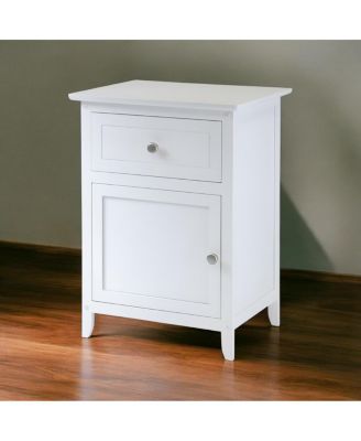 Bedroom Bedside Table – 1-Drawer Nightstand with Storage Shelf, Compact End Table for Home Use