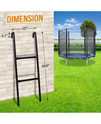 Outdoor Trampoline Safety Ladder, Galvanized Steel