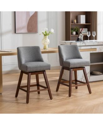 Set of 2 Swivel Counter Height Stools