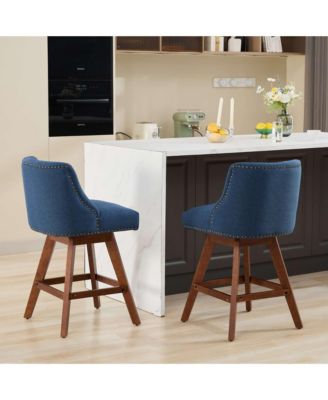 Set of 2 Swivel Counter Height Stools