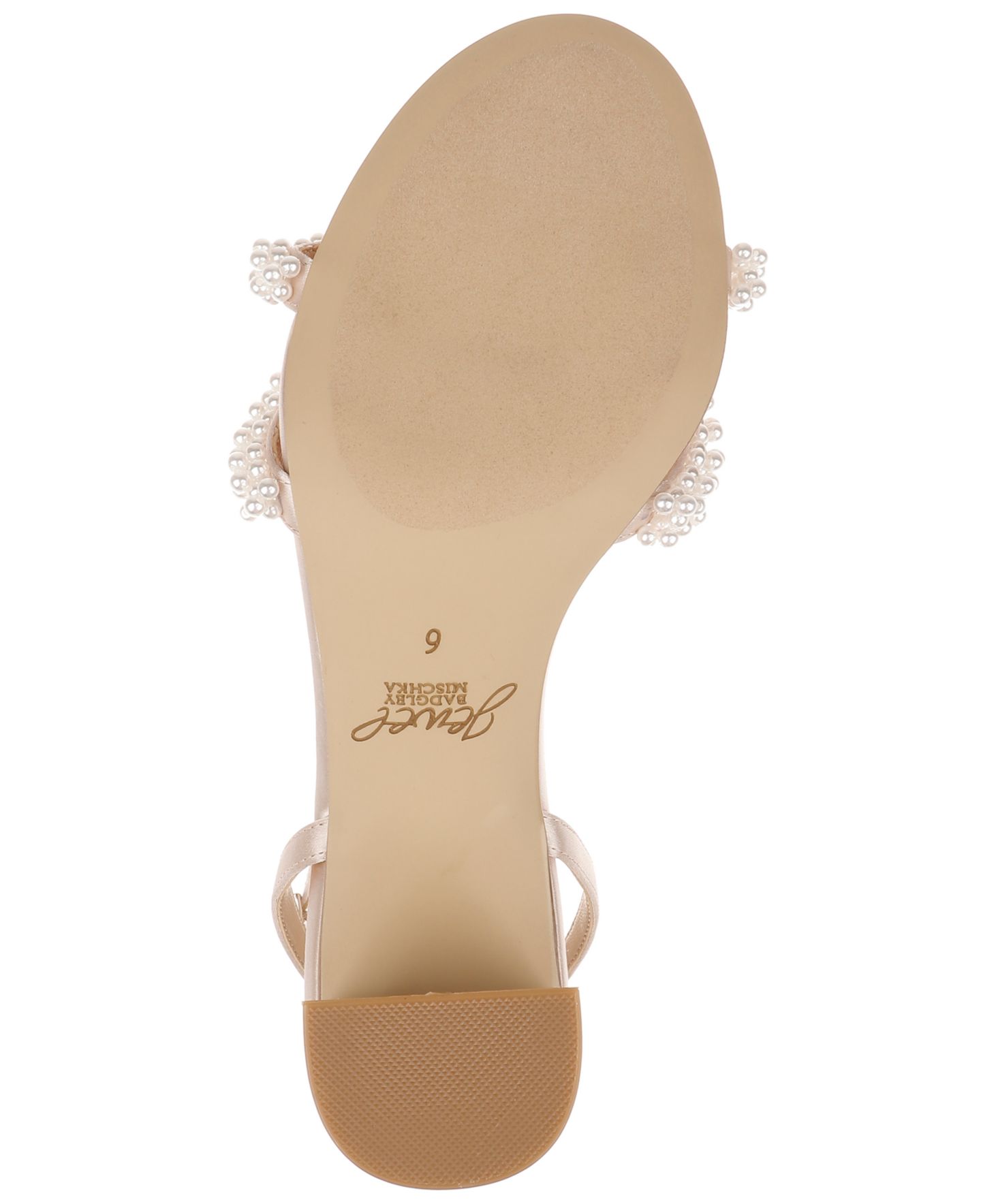 Женские сандалии Jewel Badgley Mischka Ninnette Block Heel, цвет: Шампань атласный — фото 5
