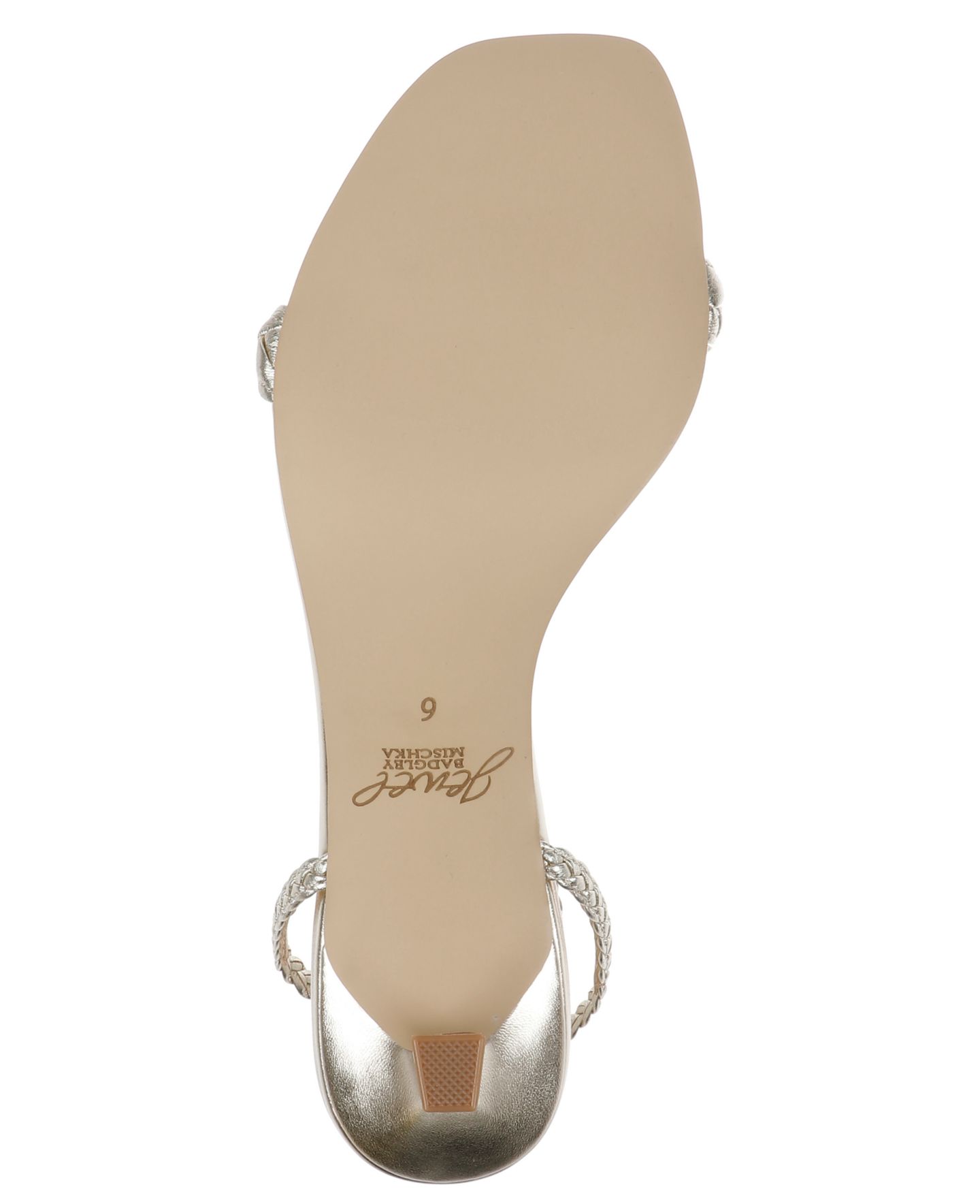 Женские сандалии Jewel Badgley Mischka Nyx Stiletto Dress Sandals, цвет: Золотой кожаный — фото 5