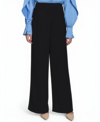 Halston - Women's High-Rise Wide-Leg Full-Length Pants