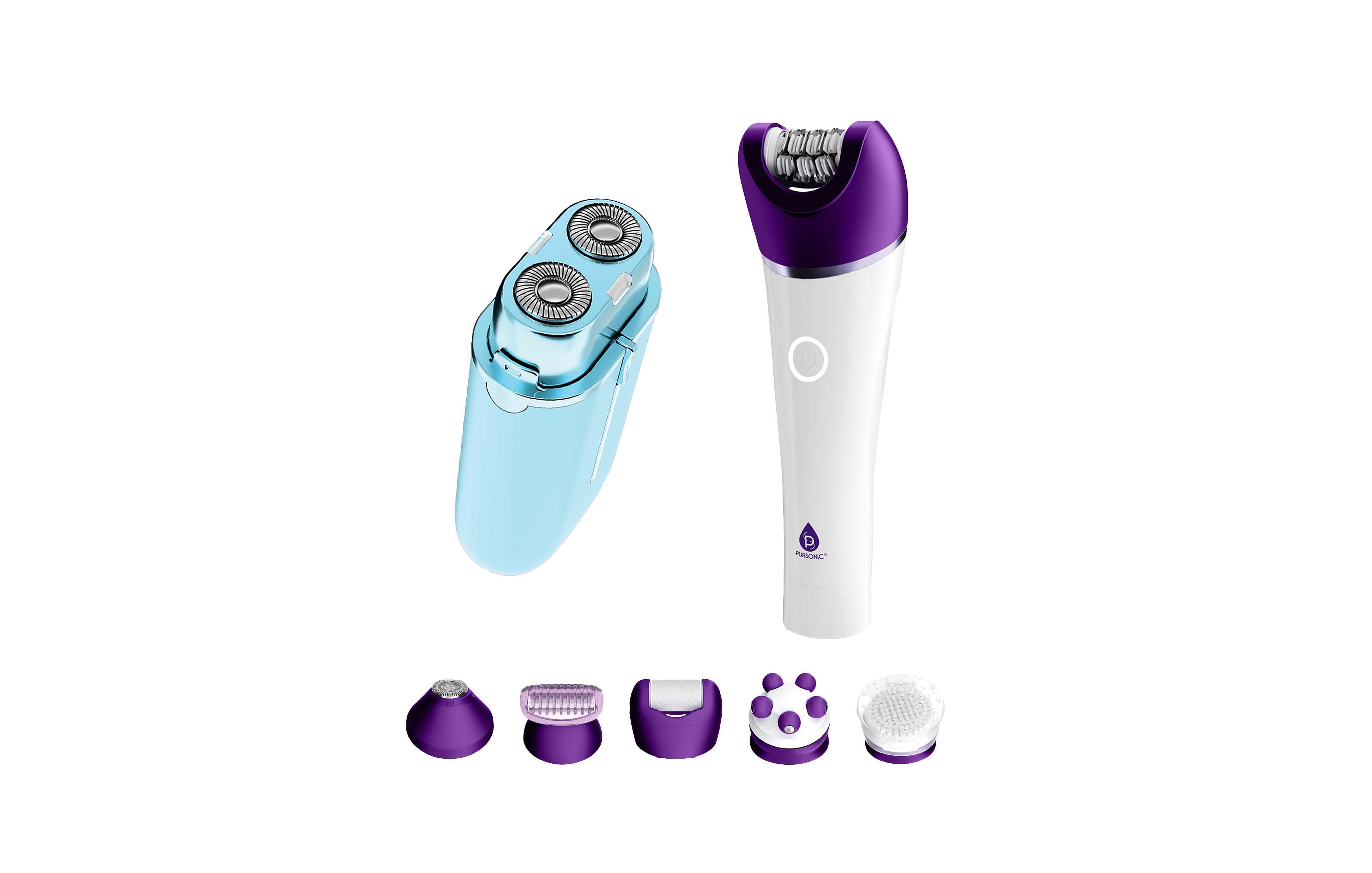 Pursonic Smooth & Painless Hair Removal Kit Shaver & 6-in-1 Epilator