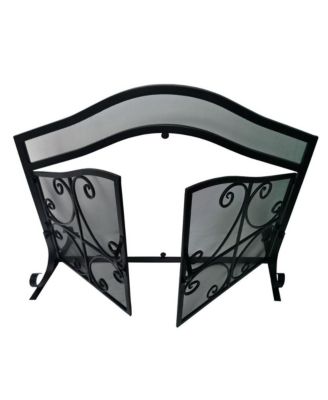 2-Door Iron Fireplace Screen Elegant and Durable Protection for Your Fireplace