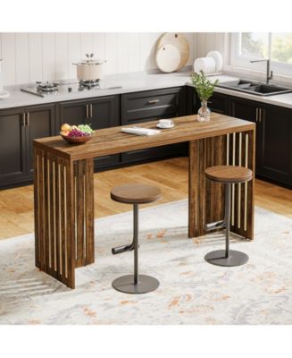 Tribesigns Bar Table, 63-Inch Counter Height Pub Table, Industrial