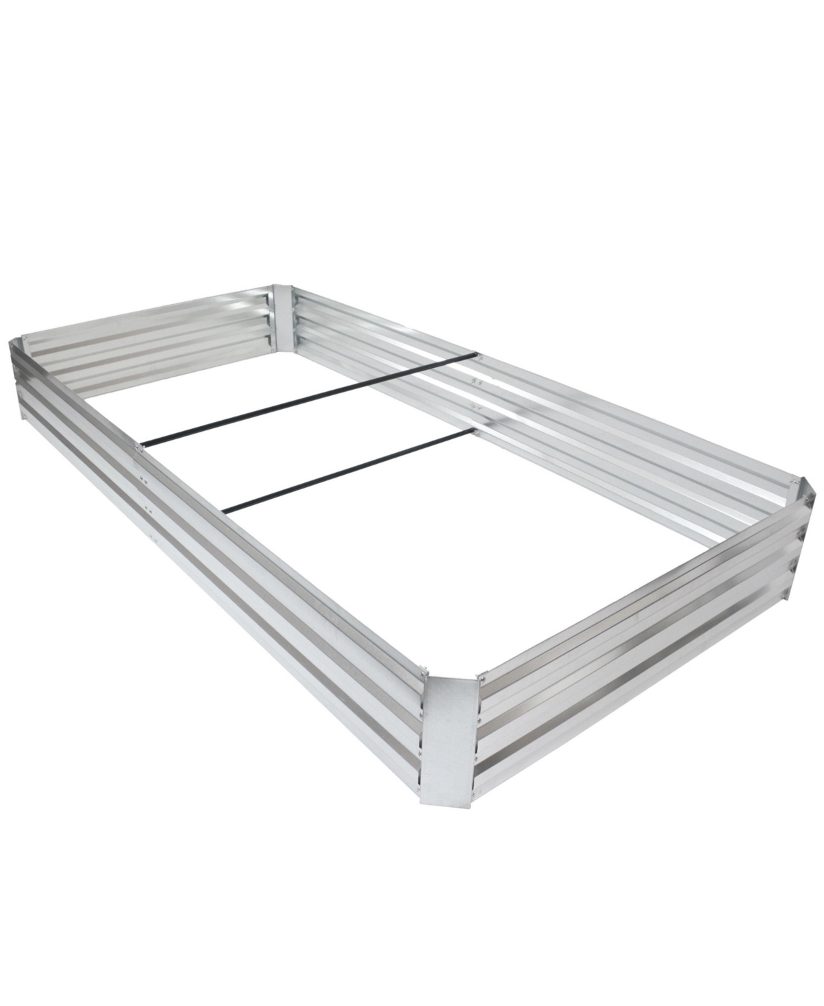Galvanized Steel Rectangular Raised Garden Bed - For Flowers, Plants, and Vegetables - Green - 4 x 8 ft - Green