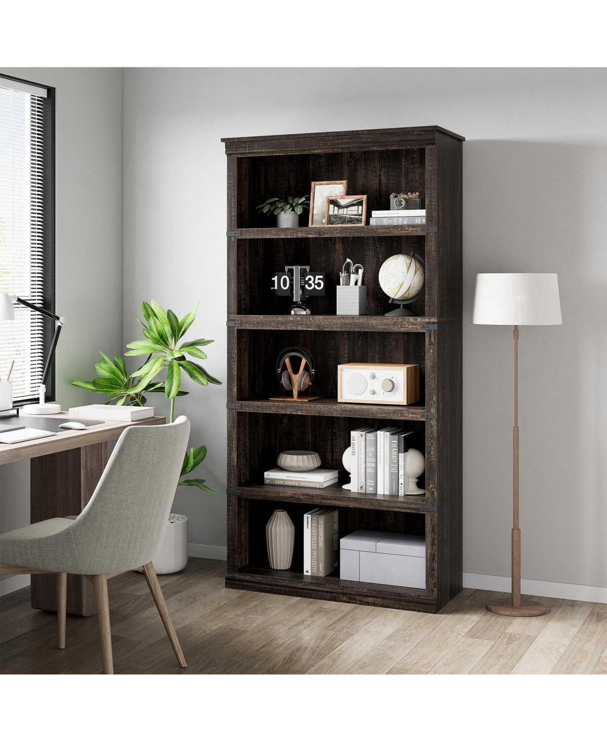 gaomon Farmhouse Book Shelf with Storage