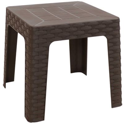 18" Square Polypropylene Indoor/Outdoor Patio Side Table