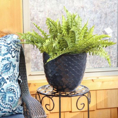 Dinah Metal Indoor or Outdoor Planter with Drainage Hole - 12.5 in