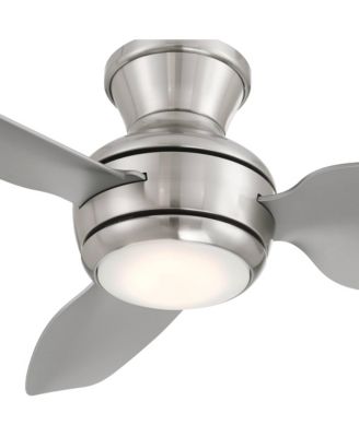 36" Whirl Modern Indoor Outdoor Ceiling Fan 3 Blade LED Light Remote Control Brushed Nickel Finish Bedroom Patio Hugger