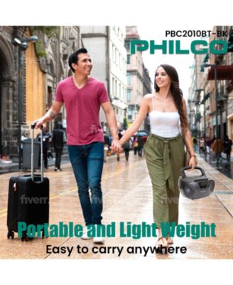 Wired Bluetooth Boombox with CD & Cassette Player Cassette Recorder, Bluetooth Audio MP3/WMA/CD-R/CD-RW Compatible, FM Radio, Aux & jack