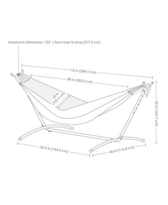 Large Double Brazilian Hammock with Stand and Carrying Case - 400 lb Weight Capacity