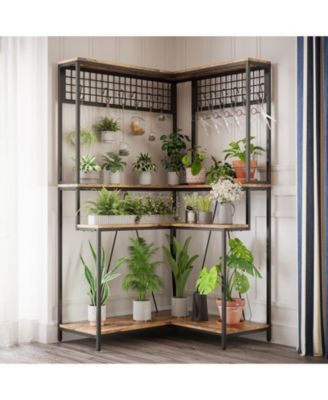 gaomon 4-Shelf Corner Bookshelf, Modern Large Corner Etagere Bookcase -  Macy's