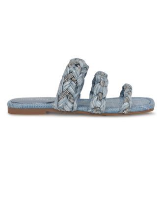 Women's Qazz Woven Embellished Flat Sandals
