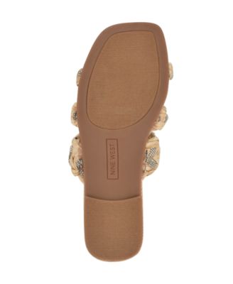 Women's Qazz Woven Embellished Flat Sandals