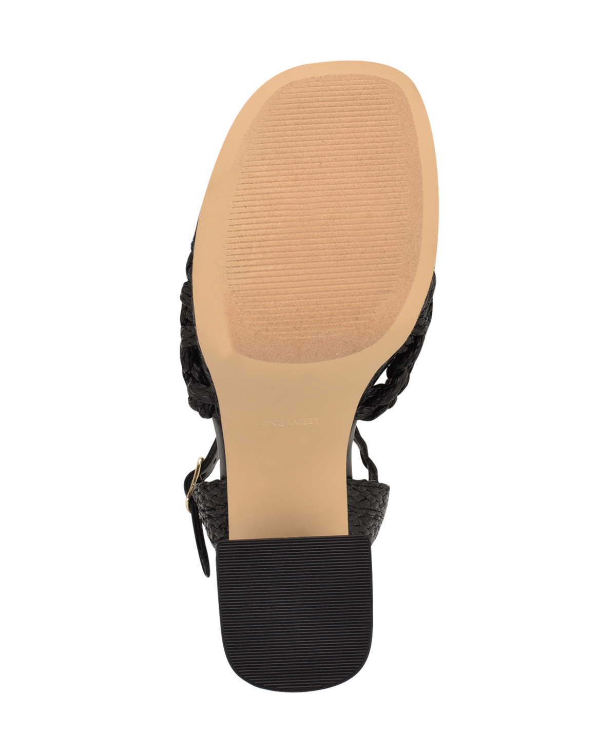Shop Nine West Women's Vadyn Woven Platform Block Heel Sandals In Black