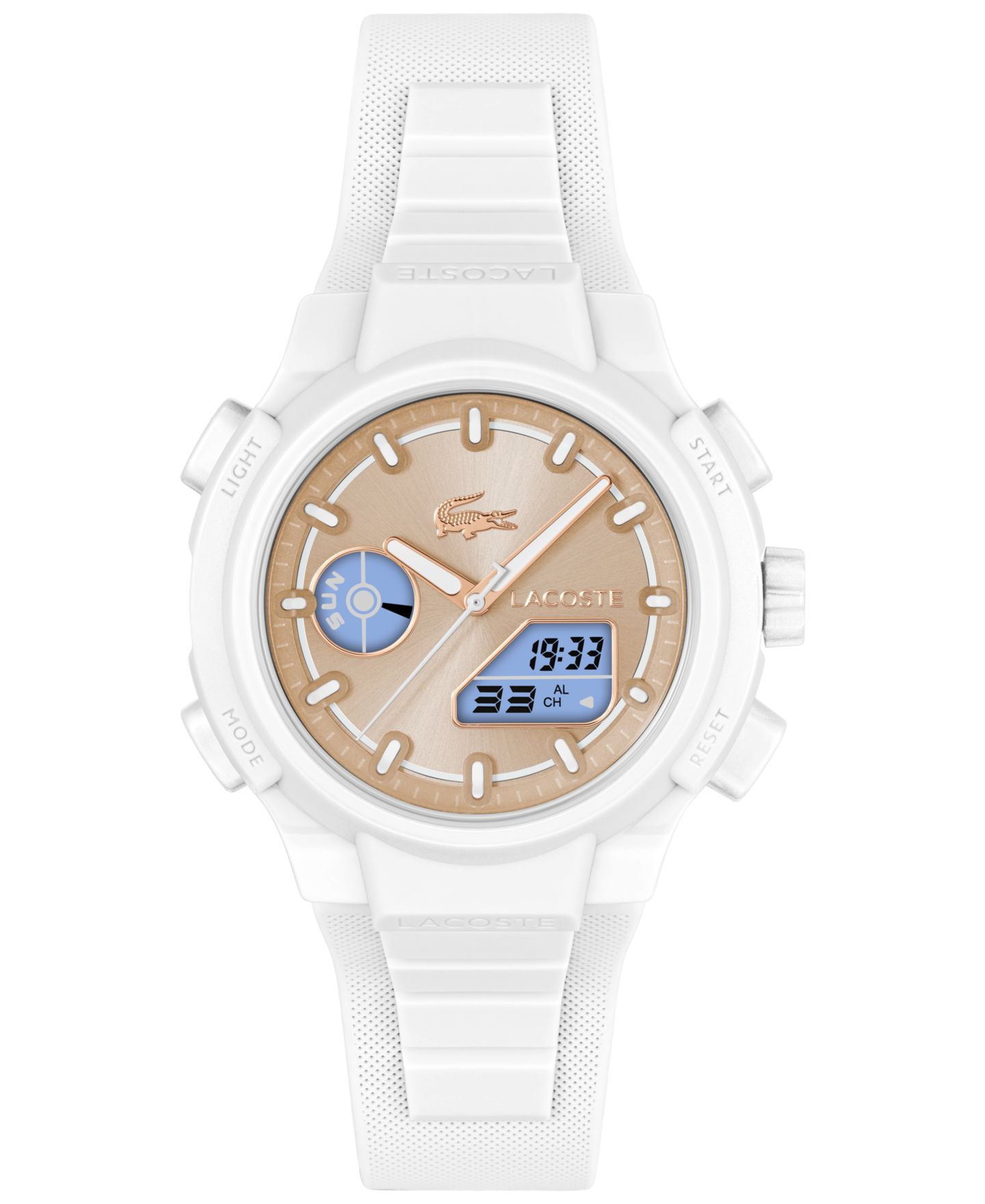 Женские часы Lacoste LC33 White Silicone Strap Watch, 40mm — фото 6