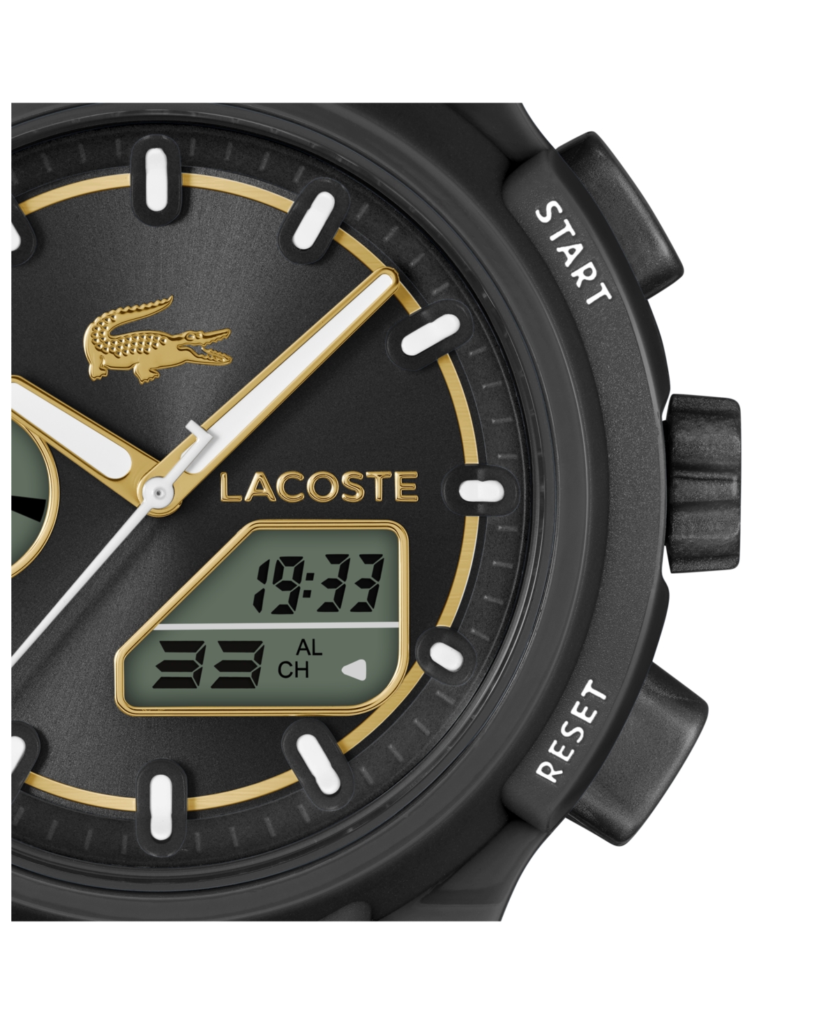 Shop Lacoste Women's Lc33 Black Silicone Strap Watch, 40mm