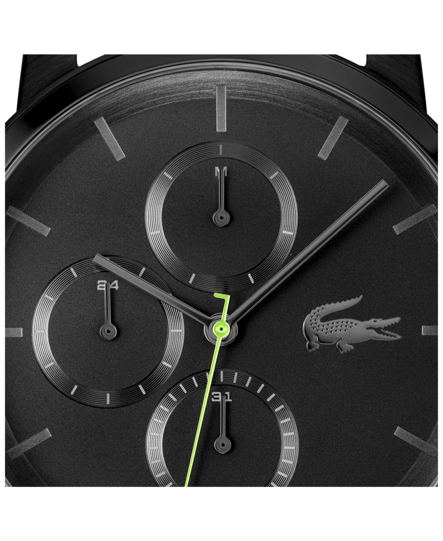 Мужские часы Lacoste Replay Ionic Plated Black Stainless Steel Mesh Bracelet Watch, 44mm — фото 4