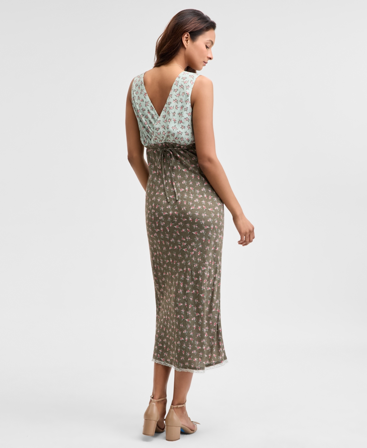 AND NOW THIS WOMEN'S FLORAL MIXED-PRINT SLIP DRESS, EXCLUSIVELY AT MACY'S 