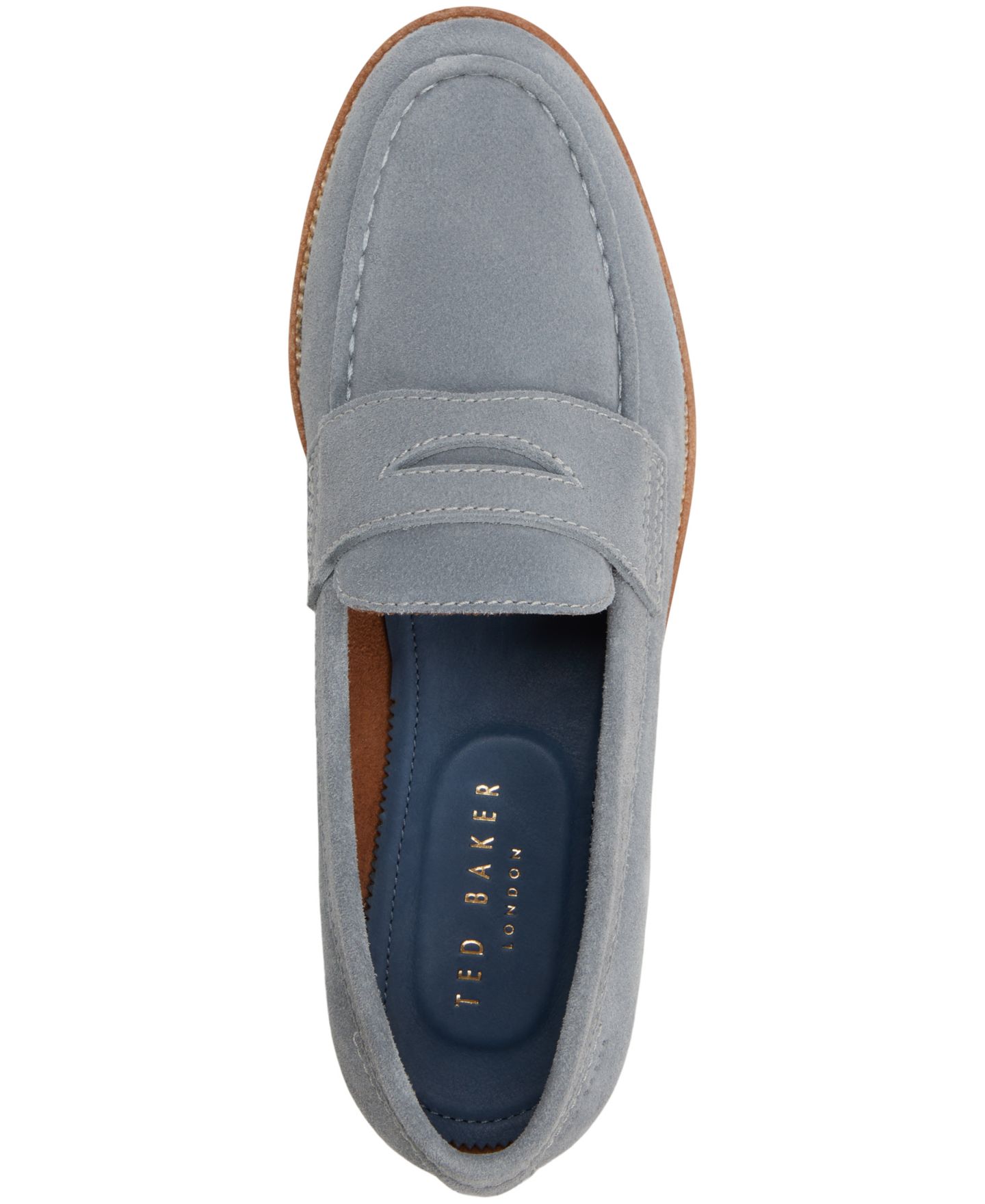Мужские туфли Ted Baker Parliament Penny Loafer, цвет: Синий туманный — фото 3