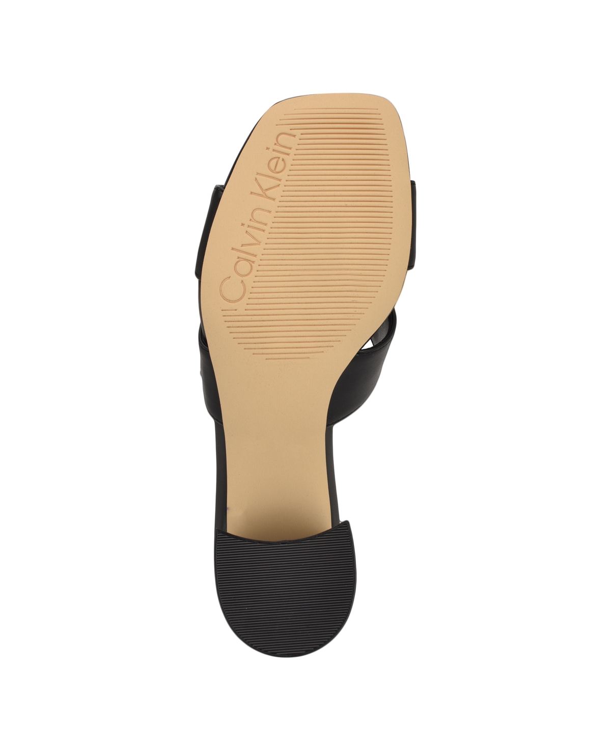Calvin Klein Valery Block Heel Slide Sandal In Black