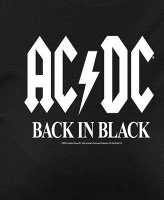 Plus Size ACDC Logo Back in Black Graphic Pullover Top