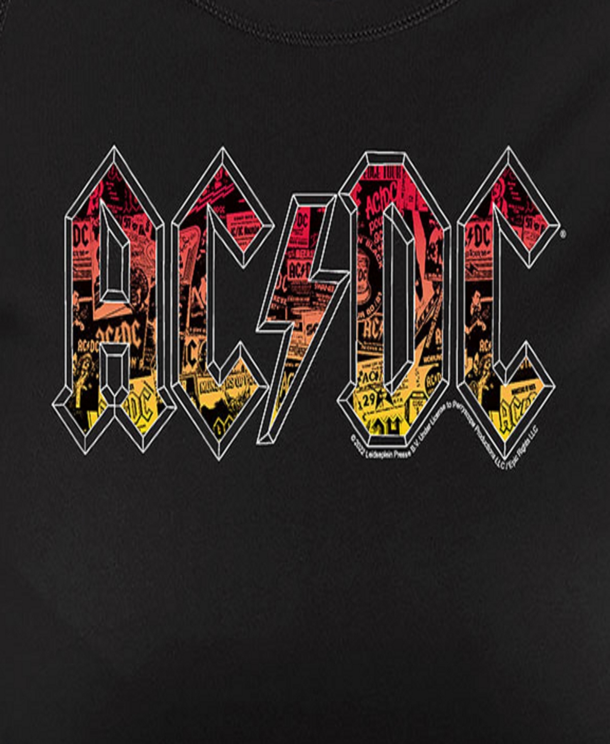 HYBRID APPAREL PLUS SIZE ACDC LOGO GRAPHIC PULLOVER TOP