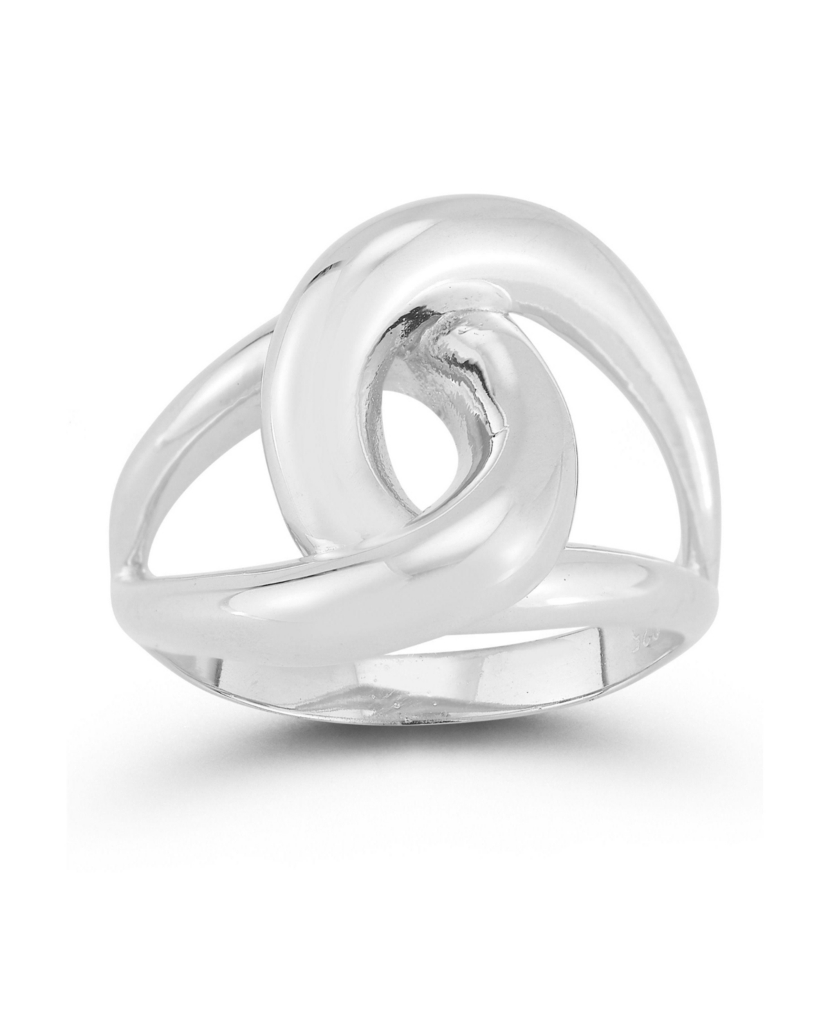 14K Gold Plated Sterling Silver Polished Knot Ring - Gold