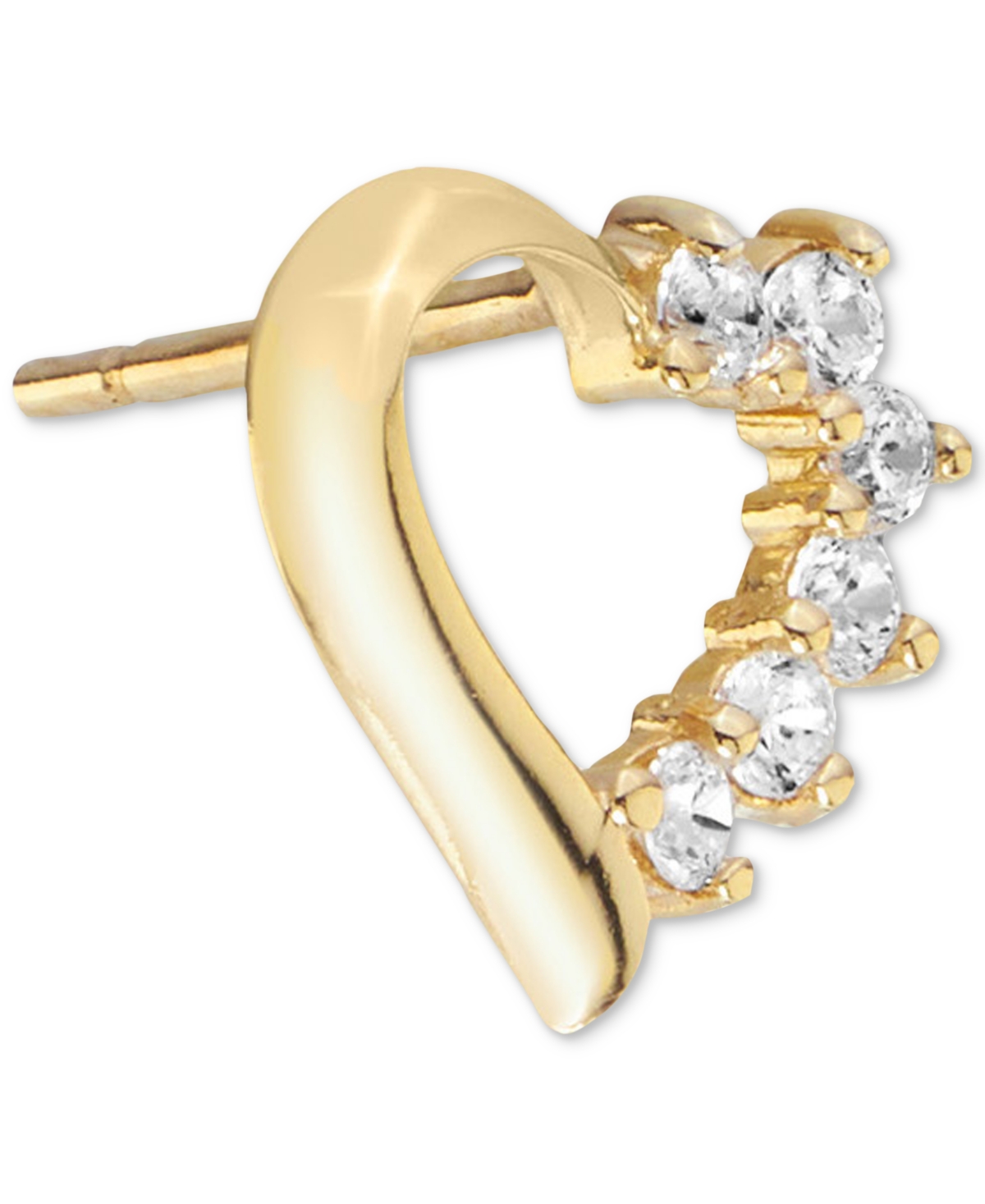 Macy's Cubic Zirconia (1/4 Ct. T.w.) Bow Post Earrings In Sterling Silver (also Available In 14k Gold Over In Gold